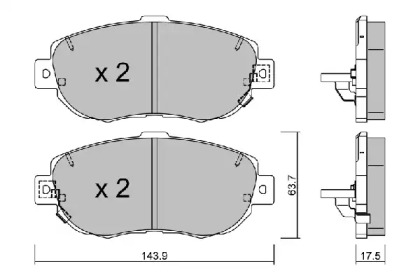 Комплект тормозных колодок AISIN BPTO-1923